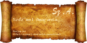 Számel Amaranta névjegykártya